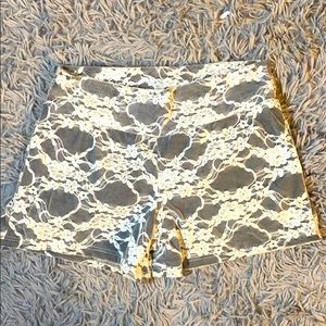 Floral lace shorts